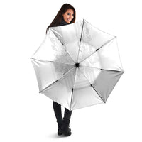 Philippines Barong Style Umbrella with Polynesian Art and Leaf Motif White Color LT03 - Polynesian Pride