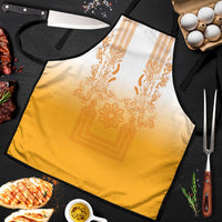 Philippines Barong Style Apron with Polynesian Art and Leaf Motif Yellow Color LT03 Yellow - Polynesian Pride