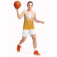 Philippines Barong Style Basketball Jersey with Polynesian Art and Leaf Motif Yellow Color LT03 - Polynesian Pride