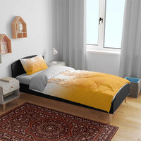Philippines Barong Style Bedding Set with Polynesian Art and Leaf Motif Yellow Color LT03 - Polynesian Pride