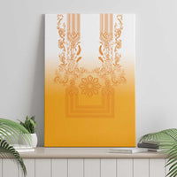 Philippines Barong Style Canvas Wall Art with Polynesian Art and Leaf Motif Yellow Color LT03 - Polynesian Pride