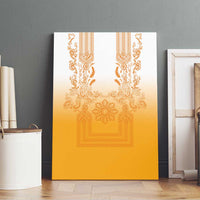 Philippines Barong Style Canvas Wall Art with Polynesian Art and Leaf Motif Yellow Color LT03 - Polynesian Pride
