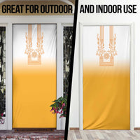 Philippines Barong Style Door Cover with Polynesian Art and Leaf Motif Yellow Color LT03 - Polynesian Pride
