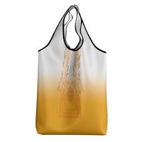 Philippines Barong Style Grocery Bag with Polynesian Art and Leaf Motif Yellow Color LT03 - Polynesian Pride