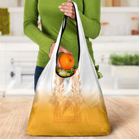 Philippines Barong Style Grocery Bag with Polynesian Art and Leaf Motif Yellow Color LT03 - Polynesian Pride