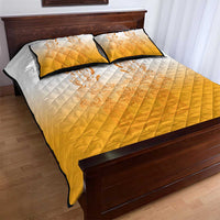 Philippines Barong Style Quilt Bed Set with Polynesian Art and Leaf Motif Yellow Color LT03 - Polynesian Pride