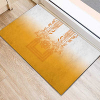 Philippines Barong Style Rubber Doormat with Polynesian Art and Leaf Motif Yellow Color LT03 - Polynesian Pride