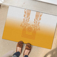 Philippines Barong Style Rubber Doormat with Polynesian Art and Leaf Motif Yellow Color LT03 - Polynesian Pride