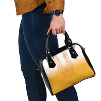 Philippines Barong Style Shoulder Handbag with Polynesian Art and Leaf Motif Yellow Color LT03 - Polynesian Pride