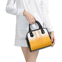 Philippines Barong Style Shoulder Handbag with Polynesian Art and Leaf Motif Yellow Color LT03 - Polynesian Pride