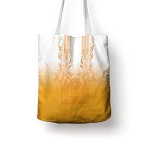 Philippines Barong Style Tote Bag with Polynesian Art and Leaf Motif Yellow Color LT03 - Polynesian Pride