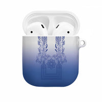 Philippines Barong Style AirPods Case with Polynesian Art and Leaf Motif Blue Color LT03 Blue - Polynesian Pride