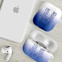 Philippines Barong Style AirPods Case with Polynesian Art and Leaf Motif Blue Color LT03 - Polynesian Pride