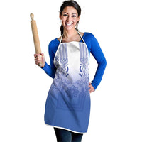 Philippines Barong Style Apron with Polynesian Art and Leaf Motif Blue Color LT03 - Polynesian Pride