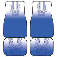 Philippines Barong Style Car Mats with Polynesian Art and Leaf Motif Blue Color LT03 - Polynesian Pride