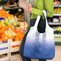 Philippines Barong Style Grocery Bag with Polynesian Art and Leaf Motif Blue Color LT03 - Polynesian Pride