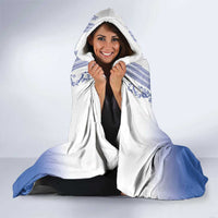 Philippines Barong Style Hooded Blanket with Polynesian Art and Leaf Motif Blue Color LT03 - Polynesian Pride