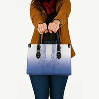 Philippines Barong Style Leather Bag with Polynesian Art and Leaf Motif Blue Color LT03 - Polynesian Pride