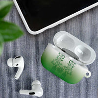 Philippines Barong Style AirPods Case with Polynesian Art and Leaf Motif Green Color LT03 - Polynesian Pride