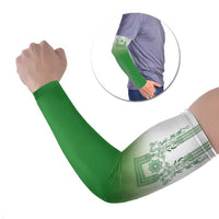 Philippines Barong Style Arm Sleeves with Polynesian Art and Leaf Motif Green Color LT03 Set of 2 Green - Polynesian Pride