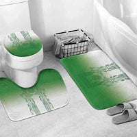 Philippines Barong Style Bathroom Set with Polynesian Art and Leaf Motif Green Color LT03 Mat Set Only (3 pcs) One Size Green - Polynesian Pride
