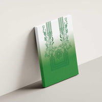 Philippines Barong Style Canvas Wall Art with Polynesian Art and Leaf Motif Green Color LT03 - Polynesian Pride