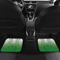 Philippines Barong Style Car Mats with Polynesian Art and Leaf Motif Green Color