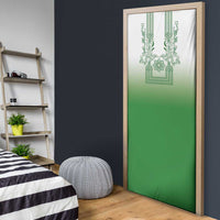 Philippines Barong Style Door Cover with Polynesian Art and Leaf Motif Green Color LT03 - Polynesian Pride