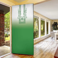 Philippines Barong Style Door Cover with Polynesian Art and Leaf Motif Green Color LT03 - Polynesian Pride