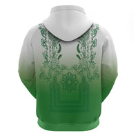 Philippines Barong Style Hoodie with Polynesian Art and Leaf Motif Green Color LT03 - Polynesian Pride