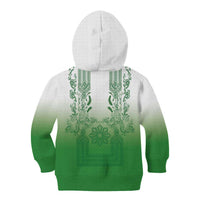 Philippines Barong Style Kid Hoodie with Polynesian Art and Leaf Motif Green Color LT03 - Polynesian Pride