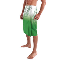 Philippines Barong Style Lavalava with Polynesian Art and Leaf Motif Green Color LT03 - Polynesian Pride