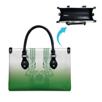 Philippines Barong Style Leather Bag with Polynesian Art and Leaf Motif Green Color LT03 - Polynesian Pride