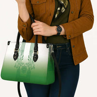 Philippines Barong Style Leather Bag with Polynesian Art and Leaf Motif Green Color LT03 - Polynesian Pride
