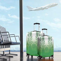 Philippines Barong Style Luggage Cover with Polynesian Art and Leaf Motif Green Color LT03 - Polynesian Pride