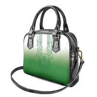 Philippines Barong Style Shoulder Handbag with Polynesian Art and Leaf Motif Green Color LT03 - Polynesian Pride