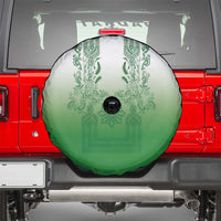 Philippines Barong Style Spare Tire Cover with Polynesian Art and Leaf Motif Green Color LT03 - Polynesian Pride