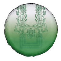 Philippines Barong Style Spare Tire Cover with Polynesian Art and Leaf Motif Green Color LT03 - Polynesian Pride