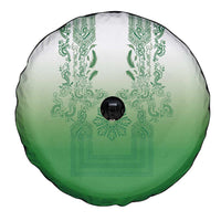 Philippines Barong Style Spare Tire Cover with Polynesian Art and Leaf Motif Green Color LT03 - Polynesian Pride