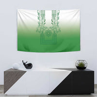 Philippines Barong Style Tapestry with Polynesian Art and Leaf Motif Green Color LT03 - Polynesian Pride