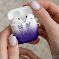 Philippines Barong Style AirPods Case with Polynesian Art and Leaf Motif Purple Color LT03 - Polynesian Pride