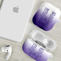 Philippines Barong Style AirPods Case with Polynesian Art and Leaf Motif Purple Color LT03 - Polynesian Pride