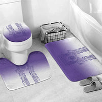 Philippines Barong Style Bathroom Set with Polynesian Art and Leaf Motif Purple Color LT03 Mat Set Only (3 pcs) One Size Purple - Polynesian Pride