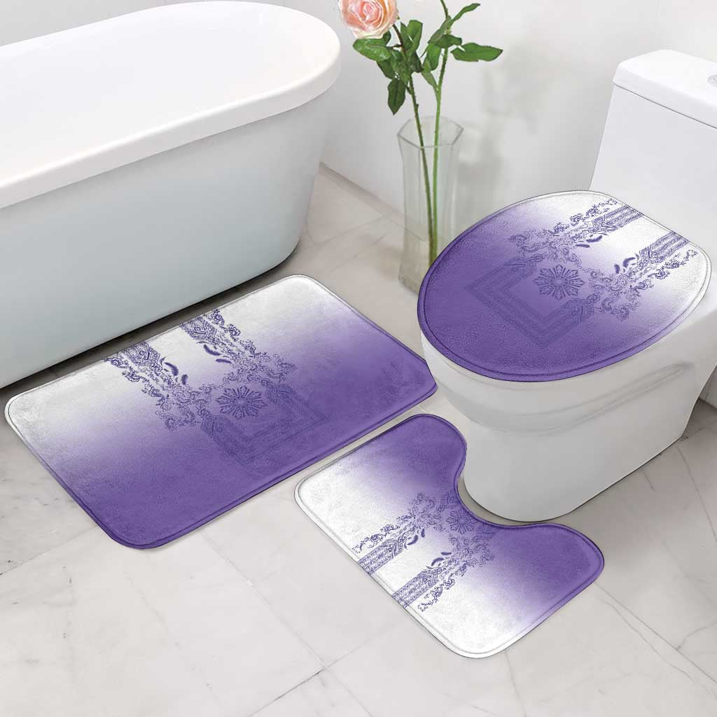 Philippines Barong Style Bathroom Set with Polynesian Art and Leaf Motif Purple Color LT03 - Polynesian Pride