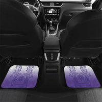 Philippines Barong Style Car Mats with Polynesian Art and Leaf Motif Purple Color LT03 Set 2pcs - Back Purple - Polynesian Pride