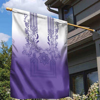 Philippines Barong Style Garden Flag with Polynesian Art and Leaf Motif Purple Color LT03 - Polynesian Pride
