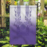 Philippines Barong Style Garden Flag with Polynesian Art and Leaf Motif Purple Color LT03 Garden Flag Purple - Polynesian Pride