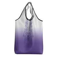 Philippines Barong Style Grocery Bag with Polynesian Art and Leaf Motif Purple Color LT03 - Polynesian Pride