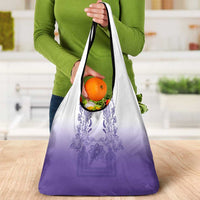 Philippines Barong Style Grocery Bag with Polynesian Art and Leaf Motif Purple Color LT03 - Polynesian Pride