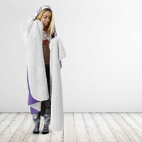 Philippines Barong Style Hooded Blanket with Polynesian Art and Leaf Motif Purple Color LT03 - Polynesian Pride